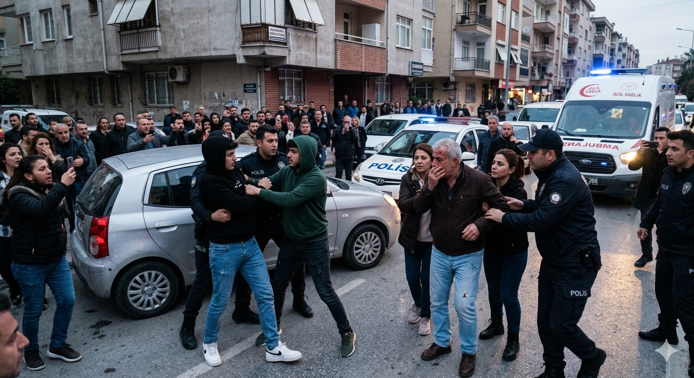  Bornova’da Çirkin Saldırı: Yol Verme Tartışmasında Yaşlı Adamı Darp Ettiler! 