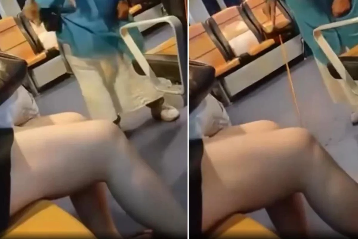 VAPURDA SKANDAL GÖRÜNTÜ! ŞORT GİYEN GENÇ KIZA BASTONLA VURDU