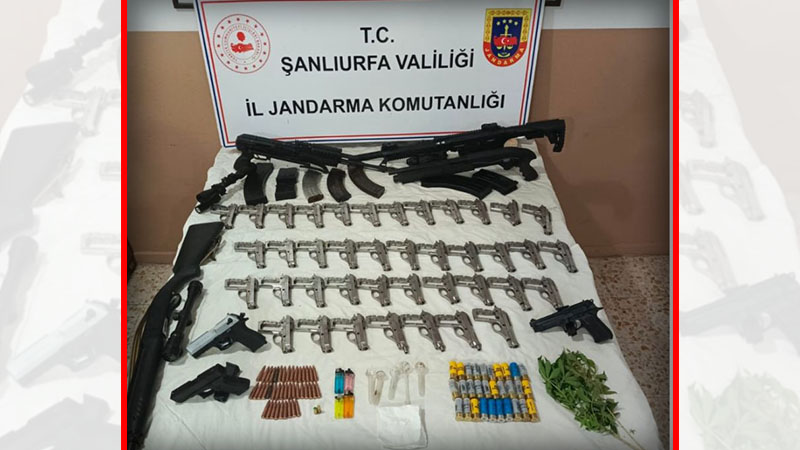 Haliliye'de silah ve uyuşturucu ele geçirildi: 1 kişi gözaltına alındı;