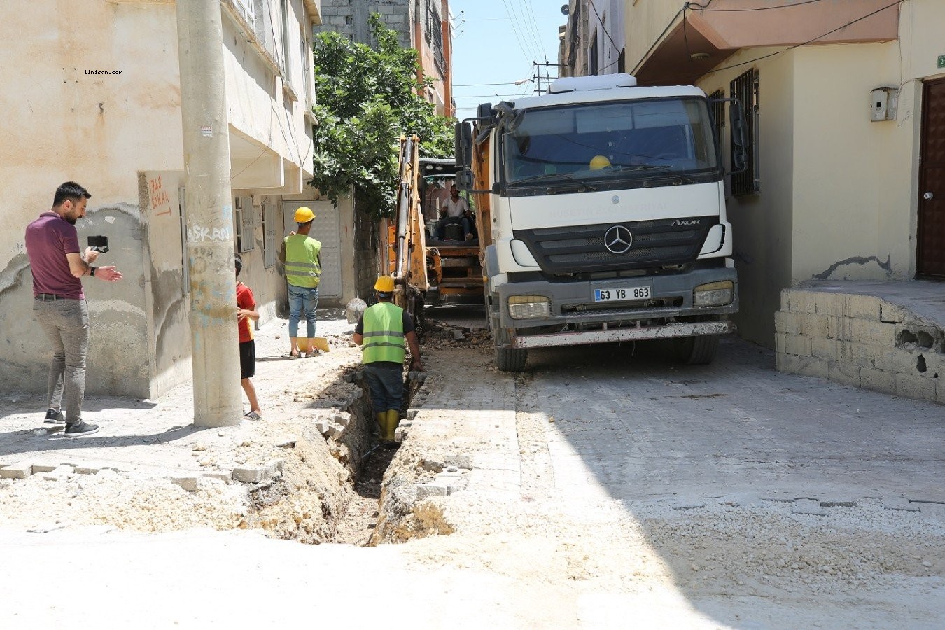 Eyyübiye’de doğal gaz çalışması Direkli Mahallesinde sürüyor;