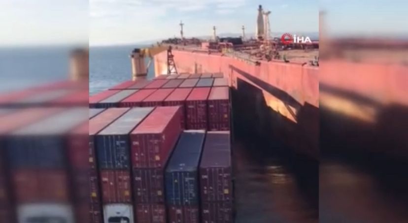 Beylikdüzü’ndeki gemi kazasına ilişkin yeni görüntüler ortaya çıktı;