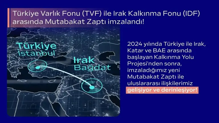 Türkiye Varlık Fonu ve Irak Kalkınma Fonu arasında Mutabakat Zaptı imzalandı;