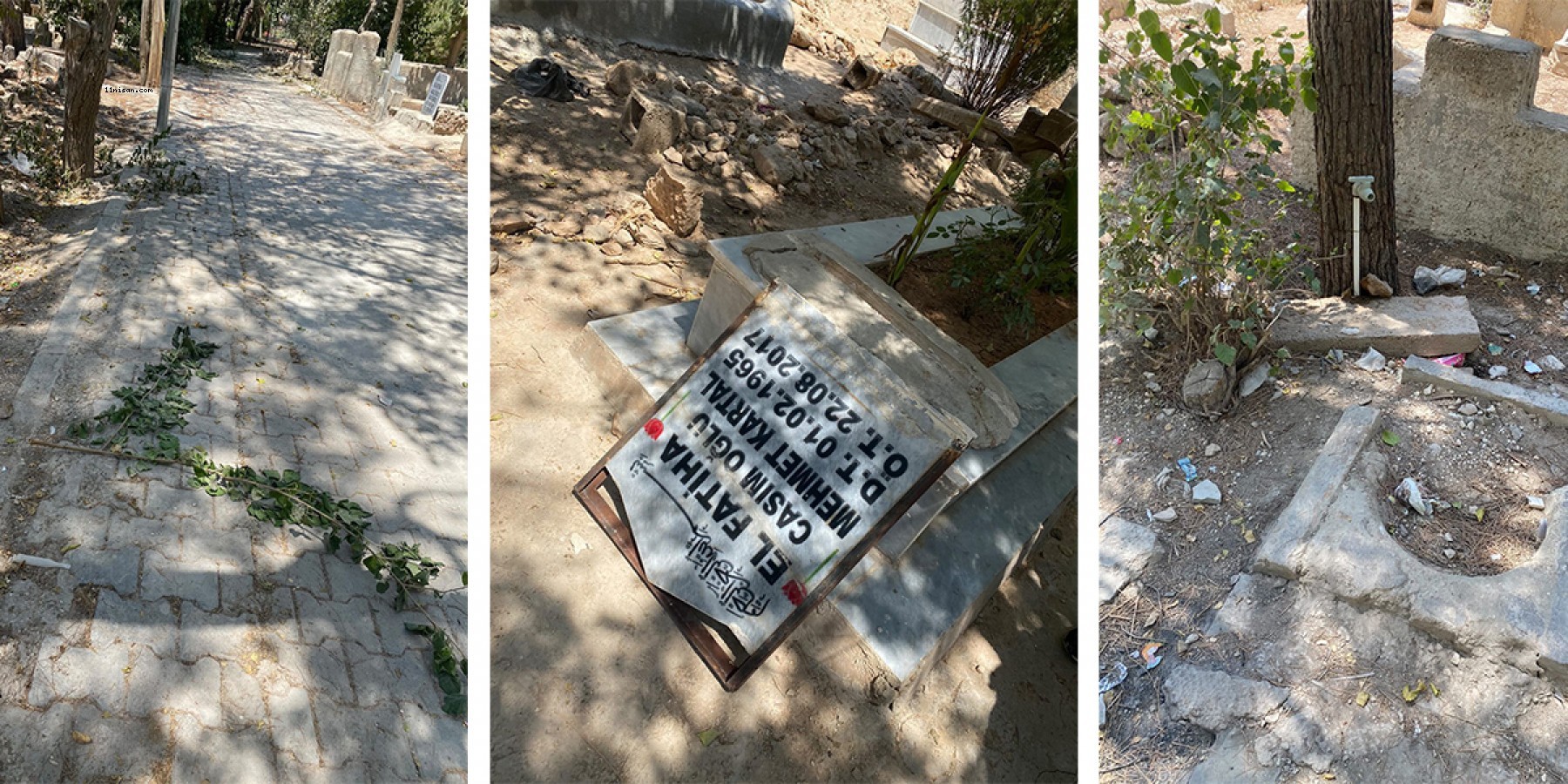 Akçakale Mezarlığı’nda yaşananlar pes dedirtti!