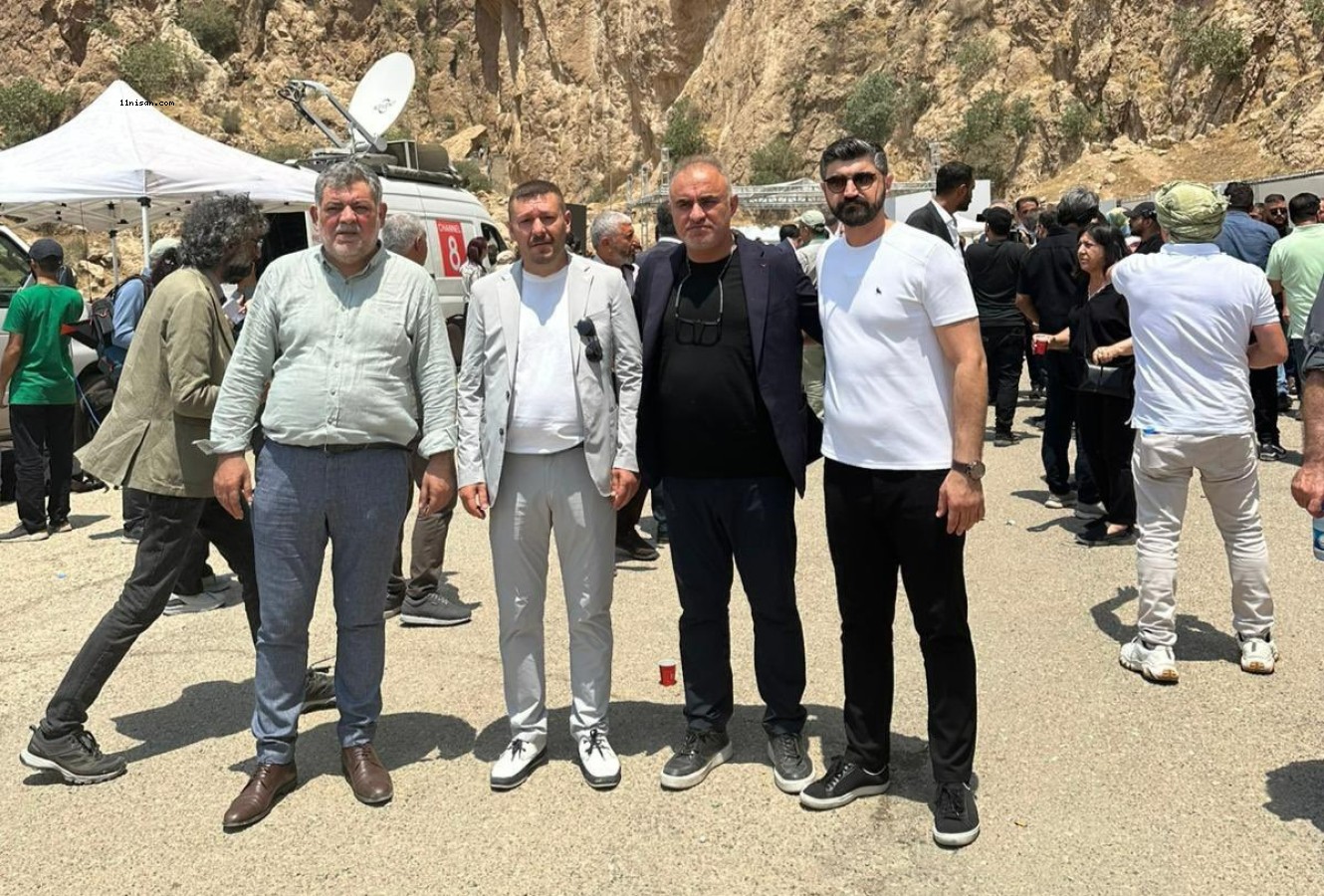 PKK’NIN SİLAH BIRAKMA TÖRENİNE ŞANLIURFA BARO BAŞKANI ABDULLAH ÖNCEL’DE KATILDI;