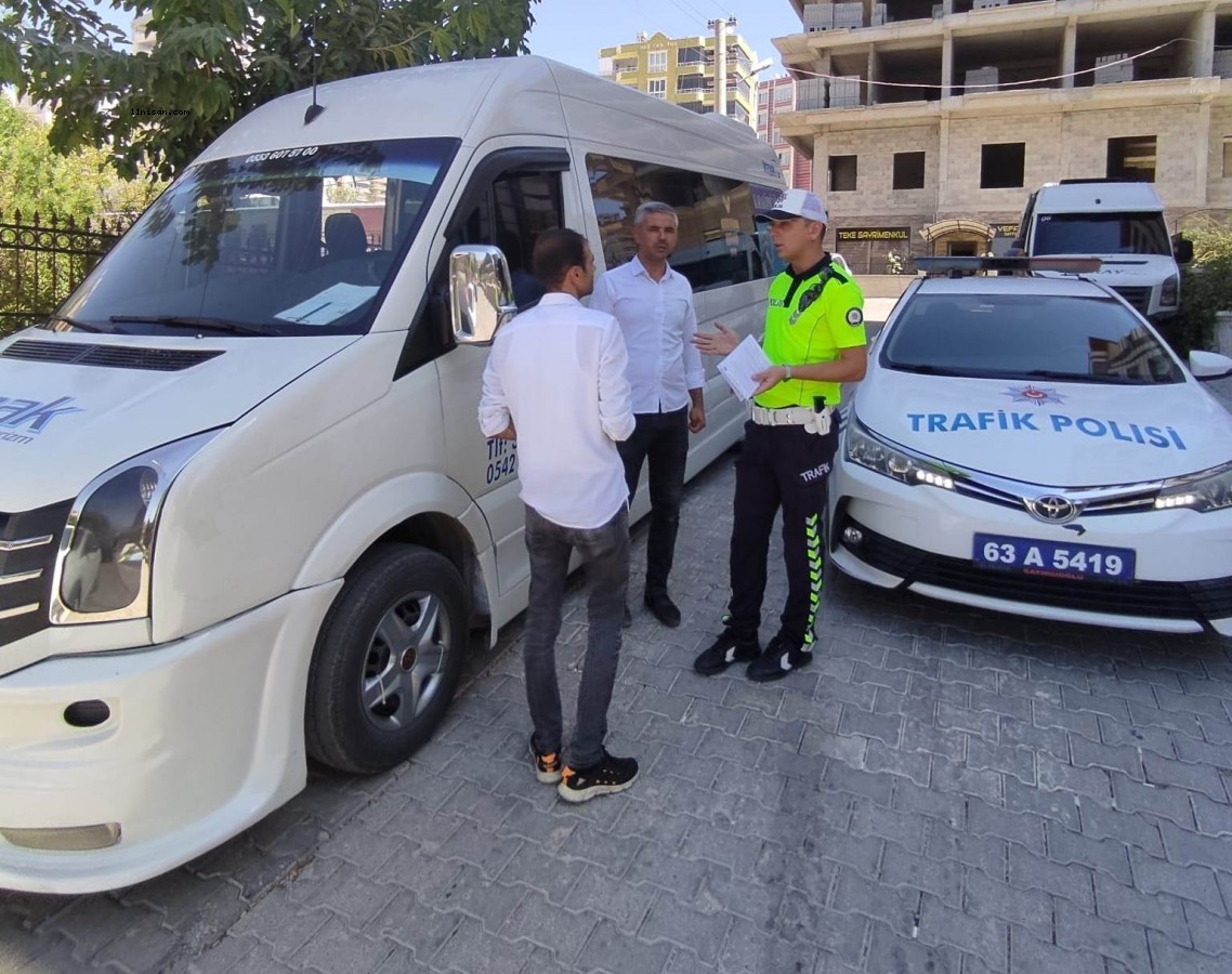 Şanlıurfa’da trafik ekipleri okul servislerini denetledi;