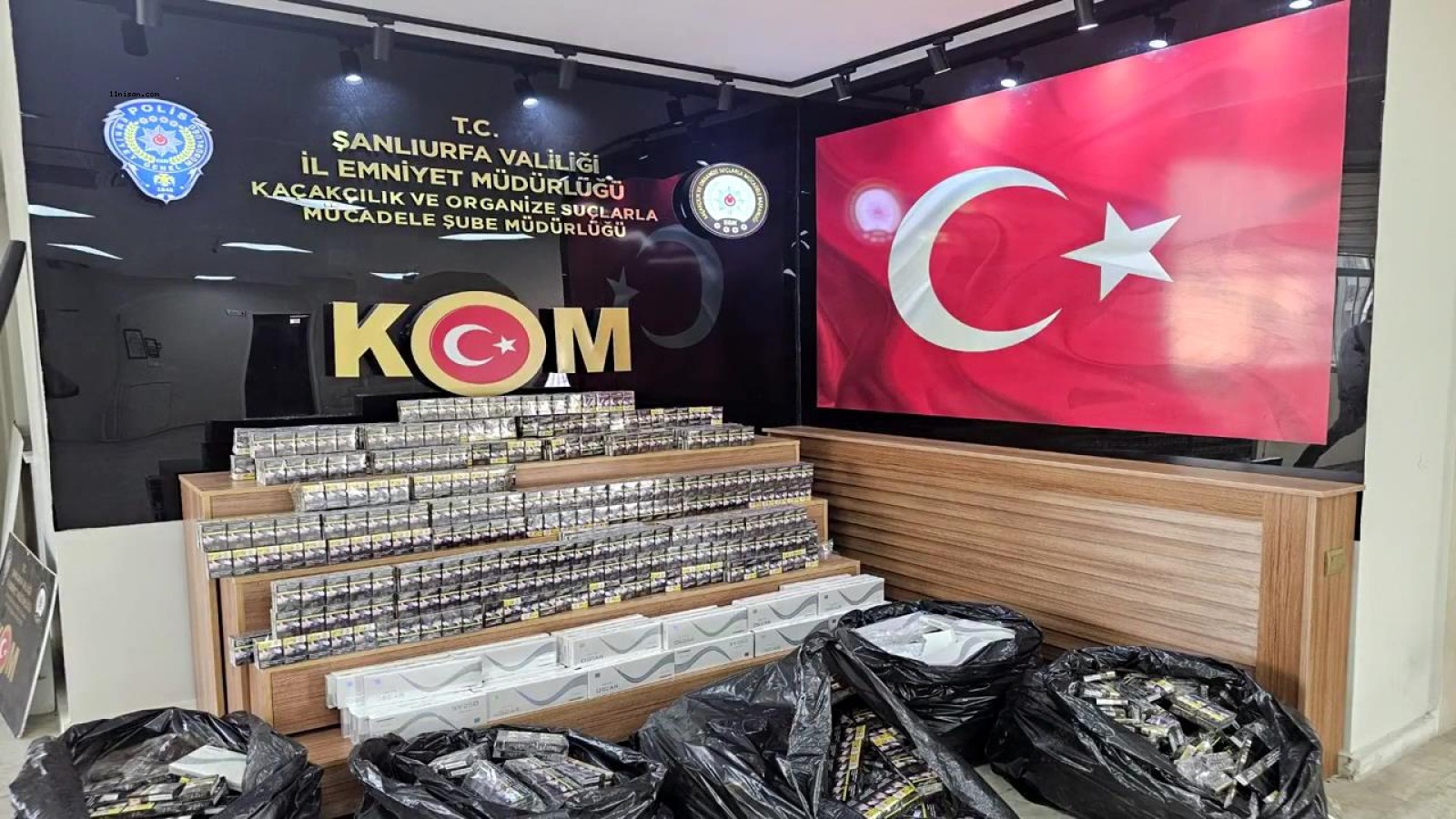 Şanlıurfa’da 420 karton kaçak sigara ele geçirdi;