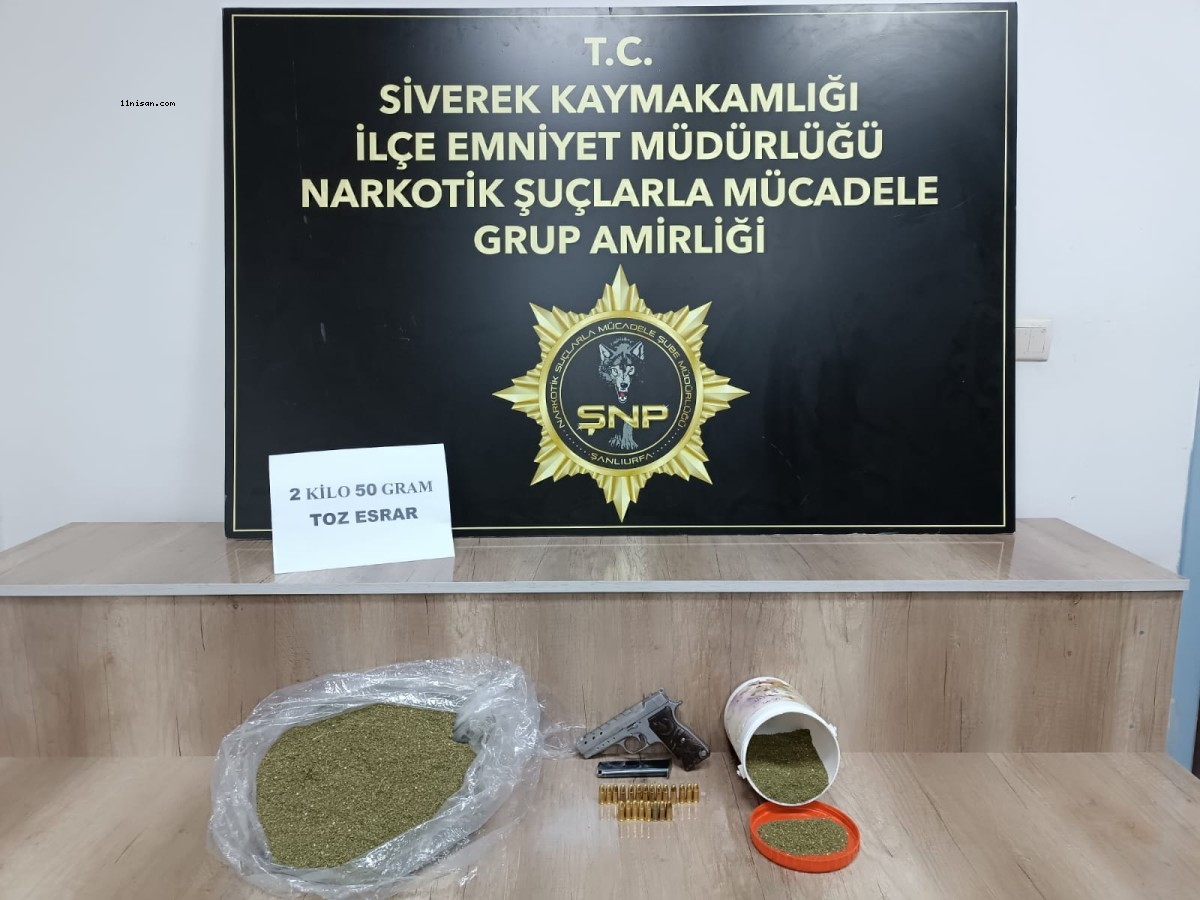 Siverek’te uyuşturucu operasyonu: 1 gözaltı!;