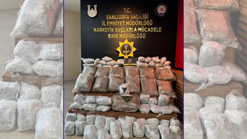 Şanlıurfa’da kilolarca uyuşturucu ele geçirildi!;