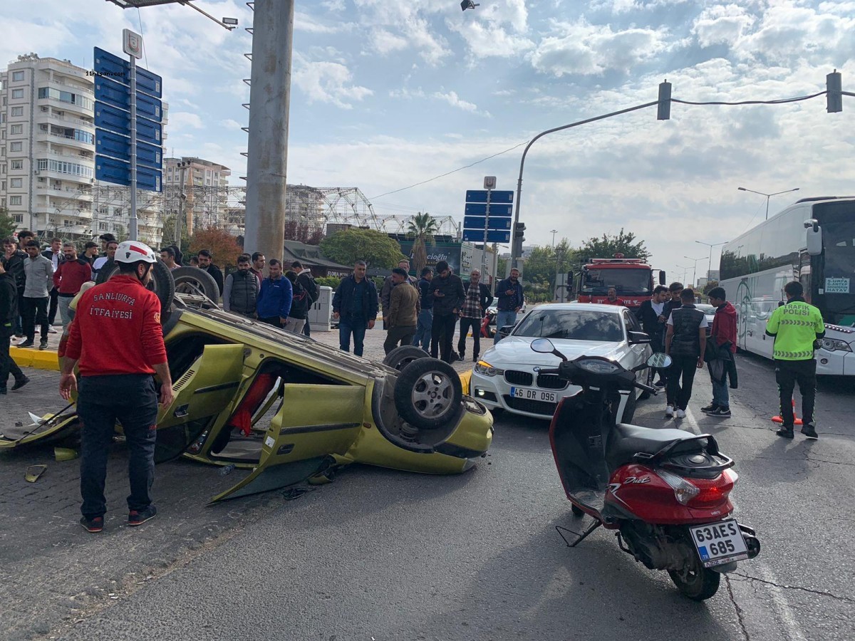 Şanlıurfa’da otomobil takla atarak durabildi;