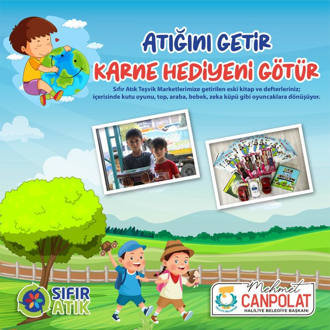 HALİLİYE’DE “ATIĞINI GETİR KARNE HEDİYENİ GÖTÜR” KAMPANYASI;