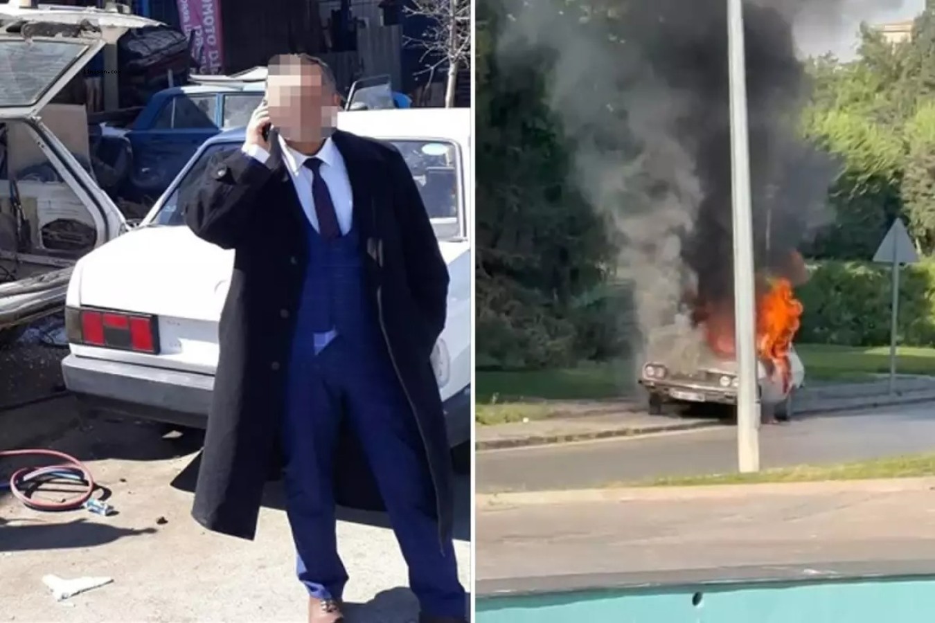TBMM ÖNÜNDE BEYAZ TOROS'U ATEŞE VEREN ŞAHIS TANIDIK ÇIKTI;