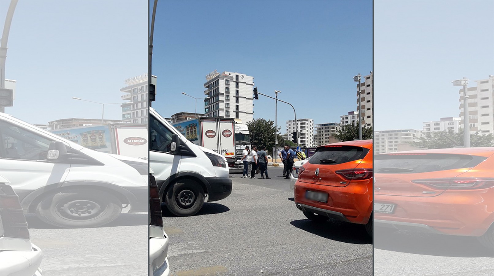 Karaköprü’de devre dışı kalan trafik ışıkları kazaya neden oldu;