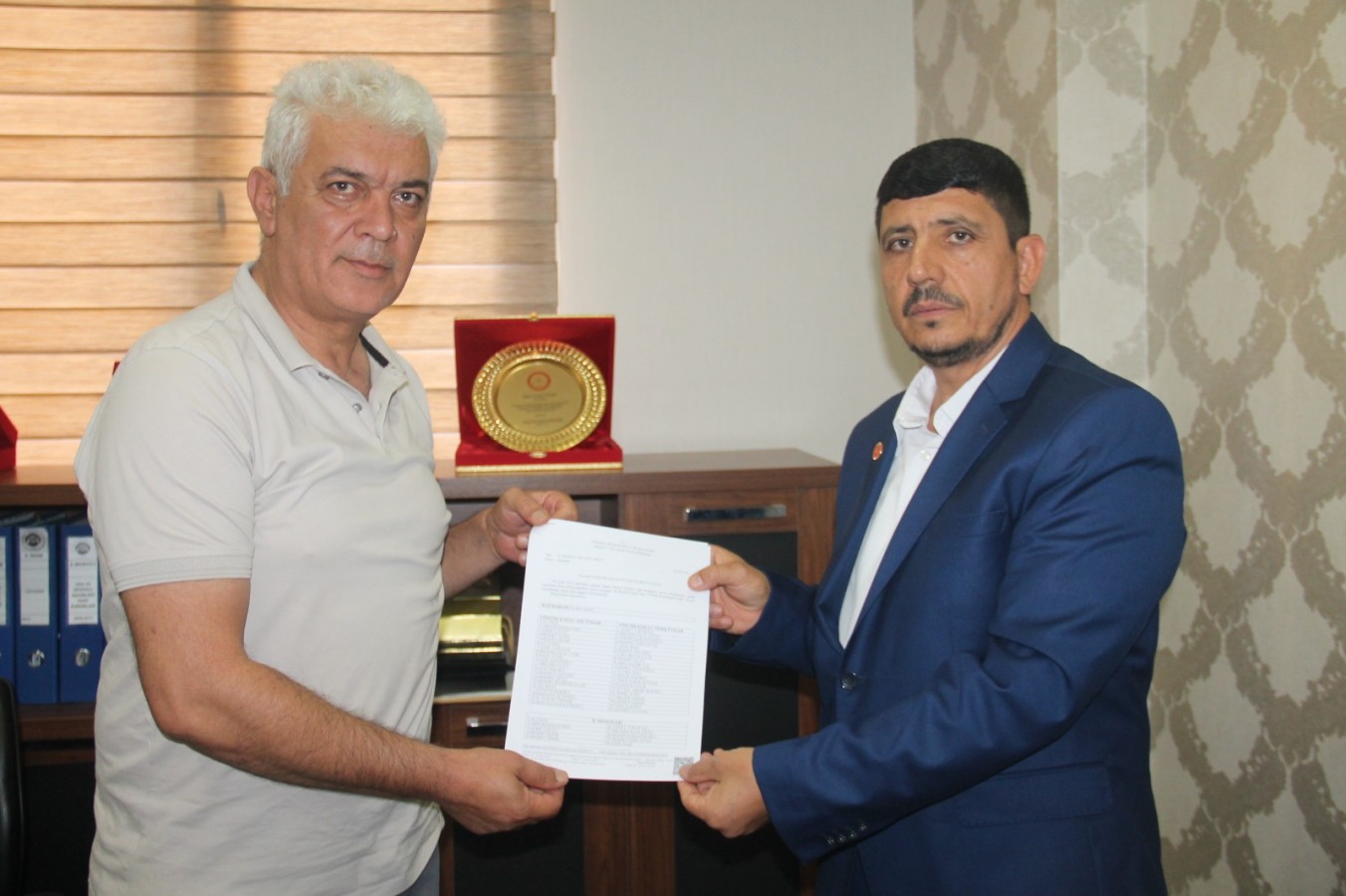 SP Haliliye ilçe Başkanı Baki, mazbatasını aldı!;