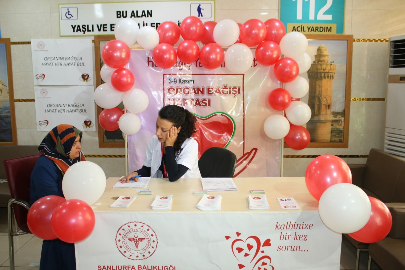 Urfa'da organ bağışı standı kuruldu;