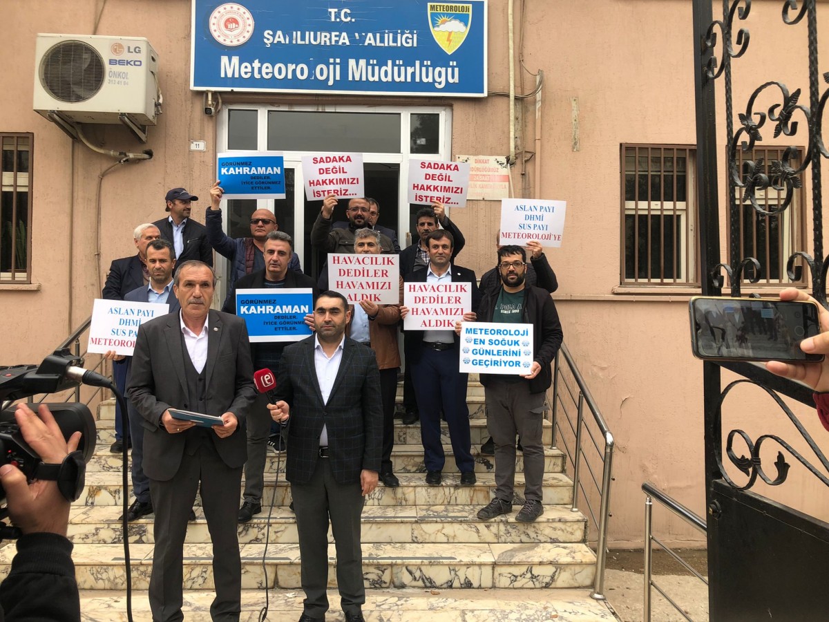 Büro Memur-Sen'den Şanlıurfa Meteoroloji Müdürlüğü önünde eylem;
