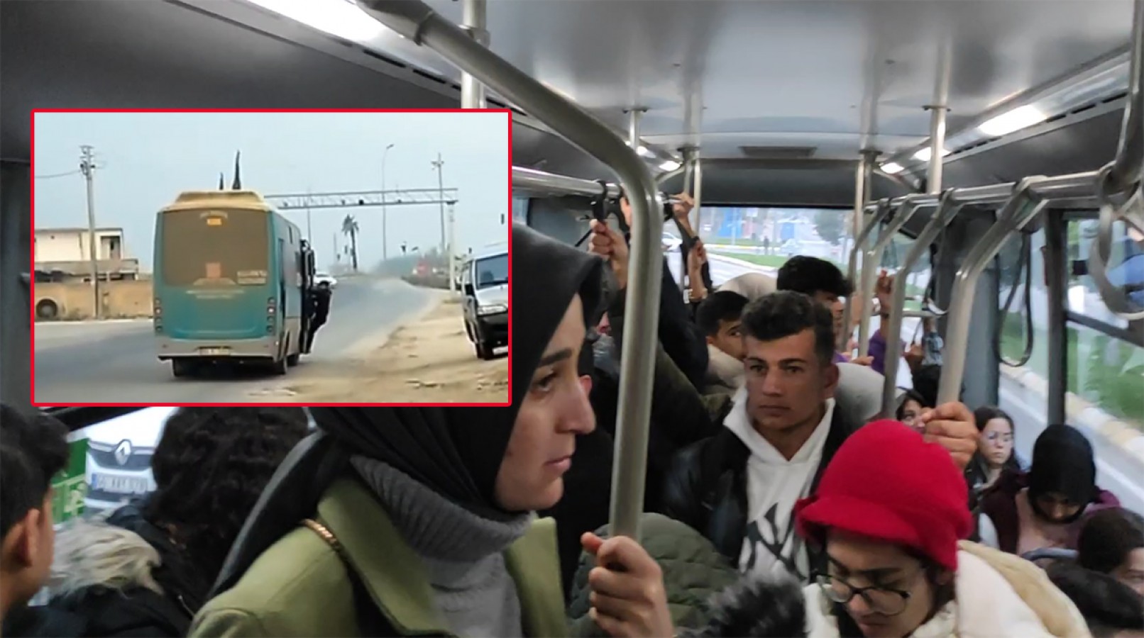 Kısas otobüsleri tıka basa dolu;