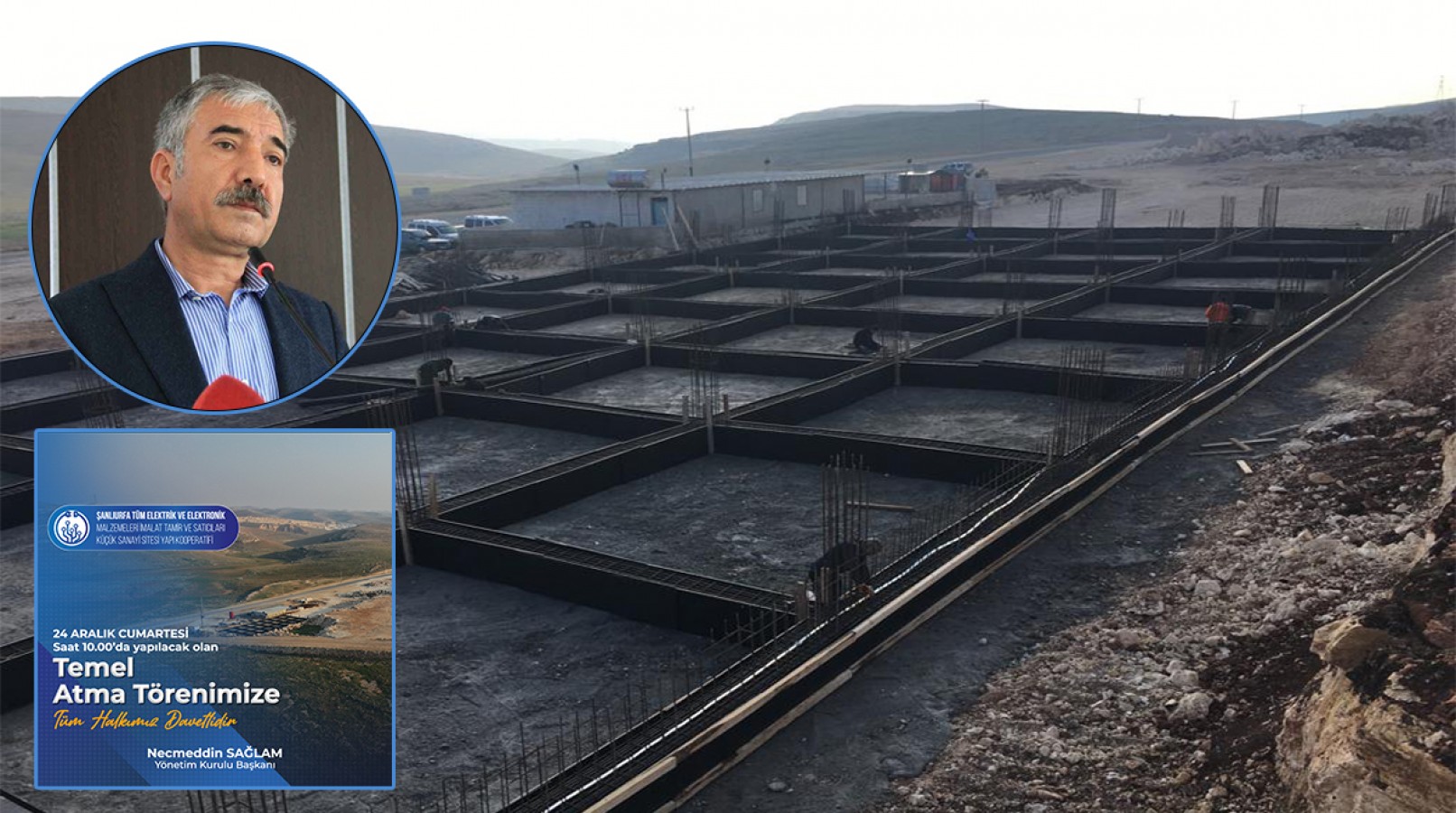 Şanlıurfa Elektrik ve Elektronikçiler Kooperatifi site temeli atacak;