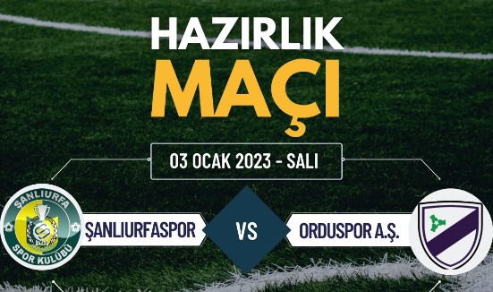 Şanlıurfaspor'dan hazırlık maçında galibiyet!;