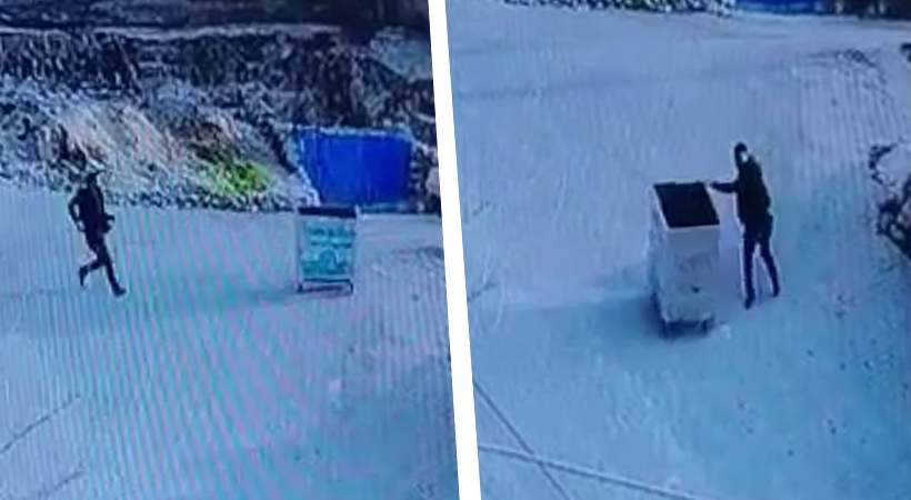 Bir anda hareket etti, duyarlı vatandaş siper oldu! O anlar kameraya yansıdı;