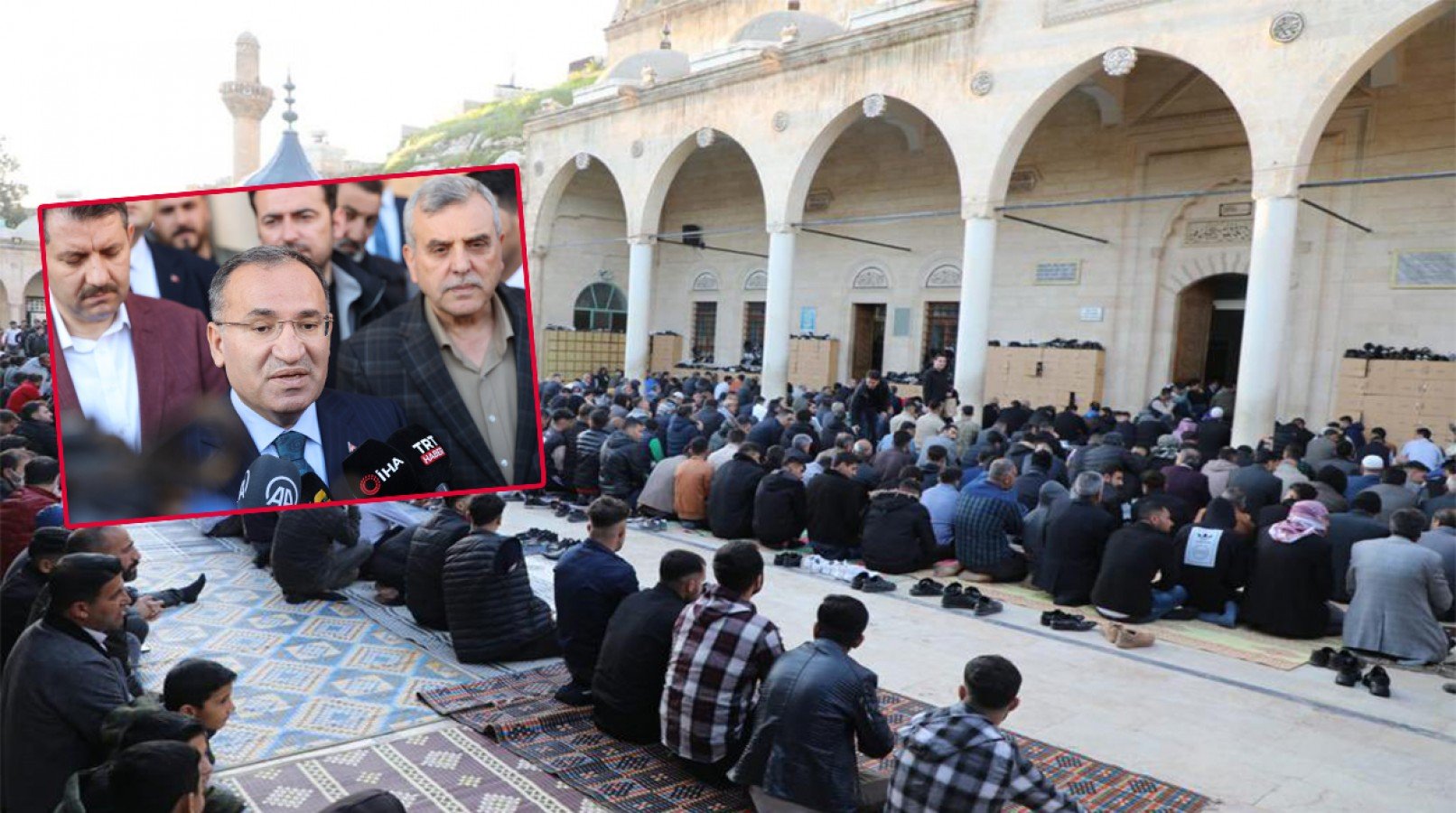 Urfa’da bayram namazında camiler doldu taştı;
