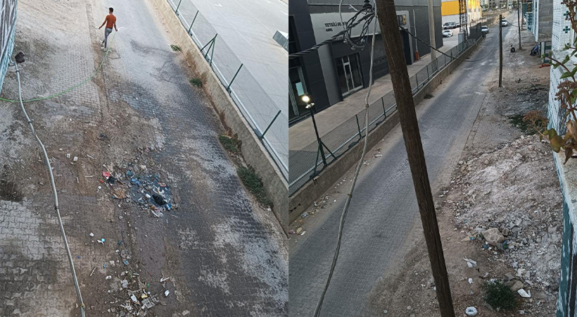 Eyyübiye'de inşaat atıkları çevreye rahatsızlık veriyor;
