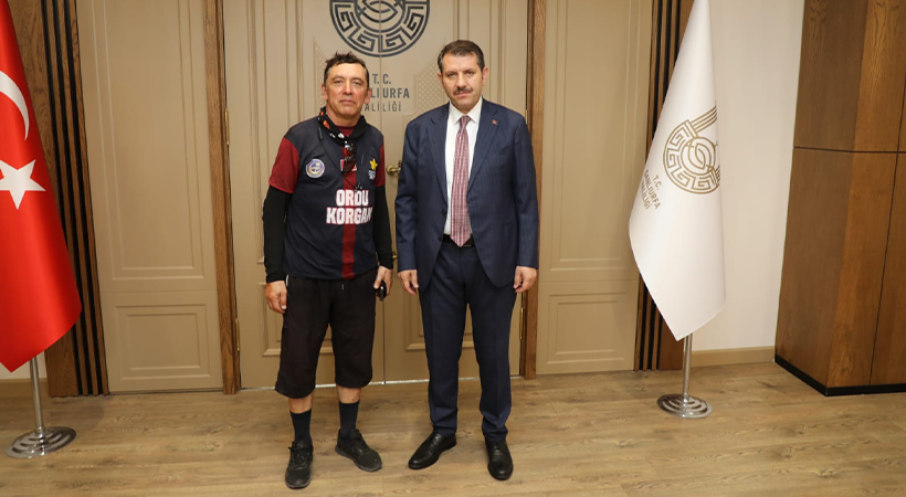 Bisikletle Türkiye turuna çıkan vatandaş Urfa’ya vardı;