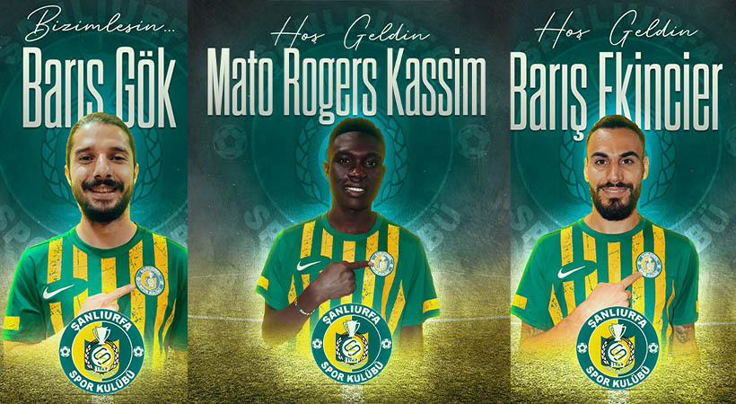 Şanlıurfaspor'da 3 transfer daha;