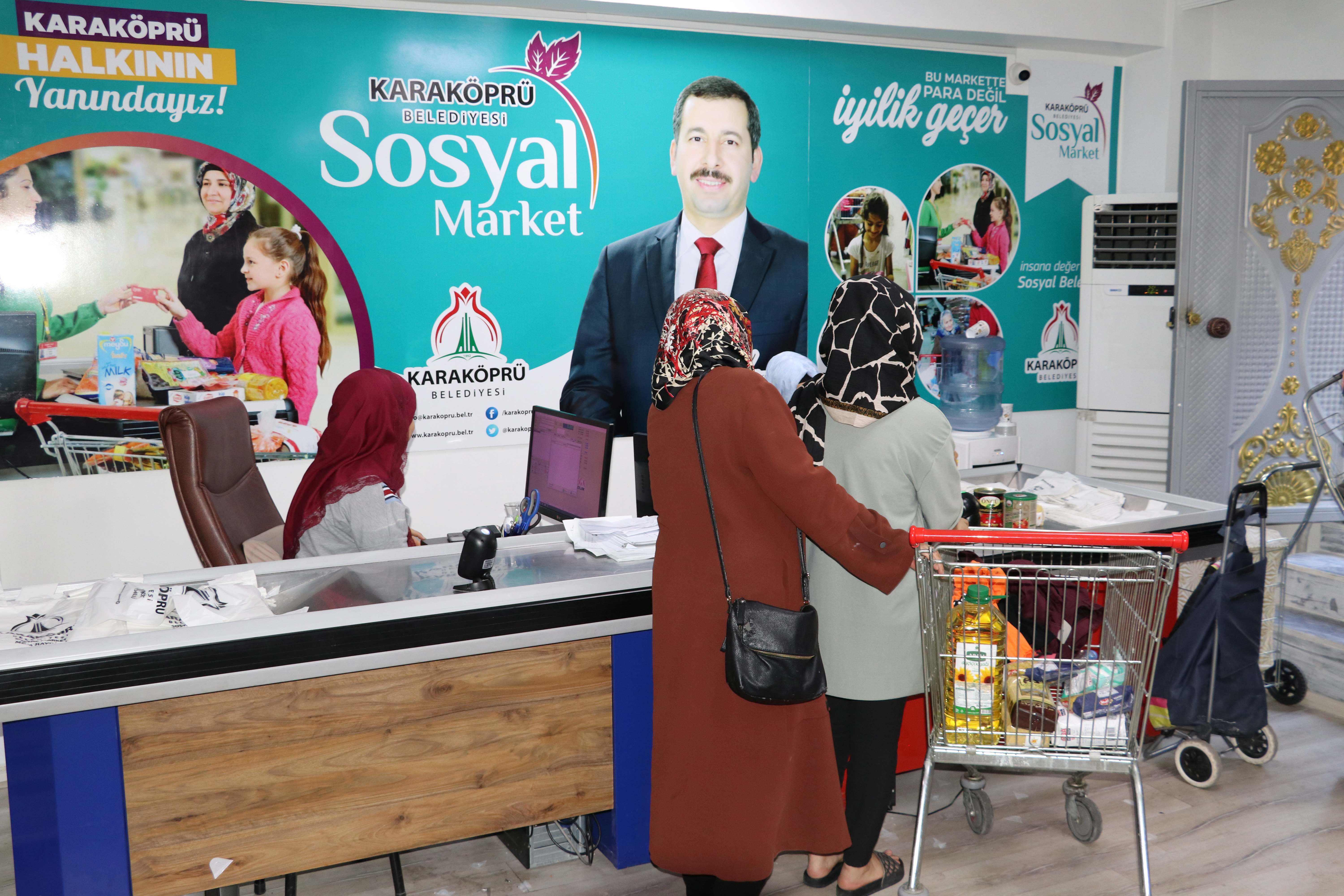 Karaköprü’de ihtiyaçlar sosyal markette gideriliyor;