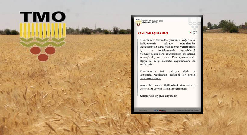 TMO'dan 'yasaklı üretici' uygulaması hakkında flaş karar!;