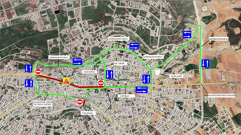 Balıkayağı Köprülü Kavşak çalışması nedeniyle yol kapanacak;