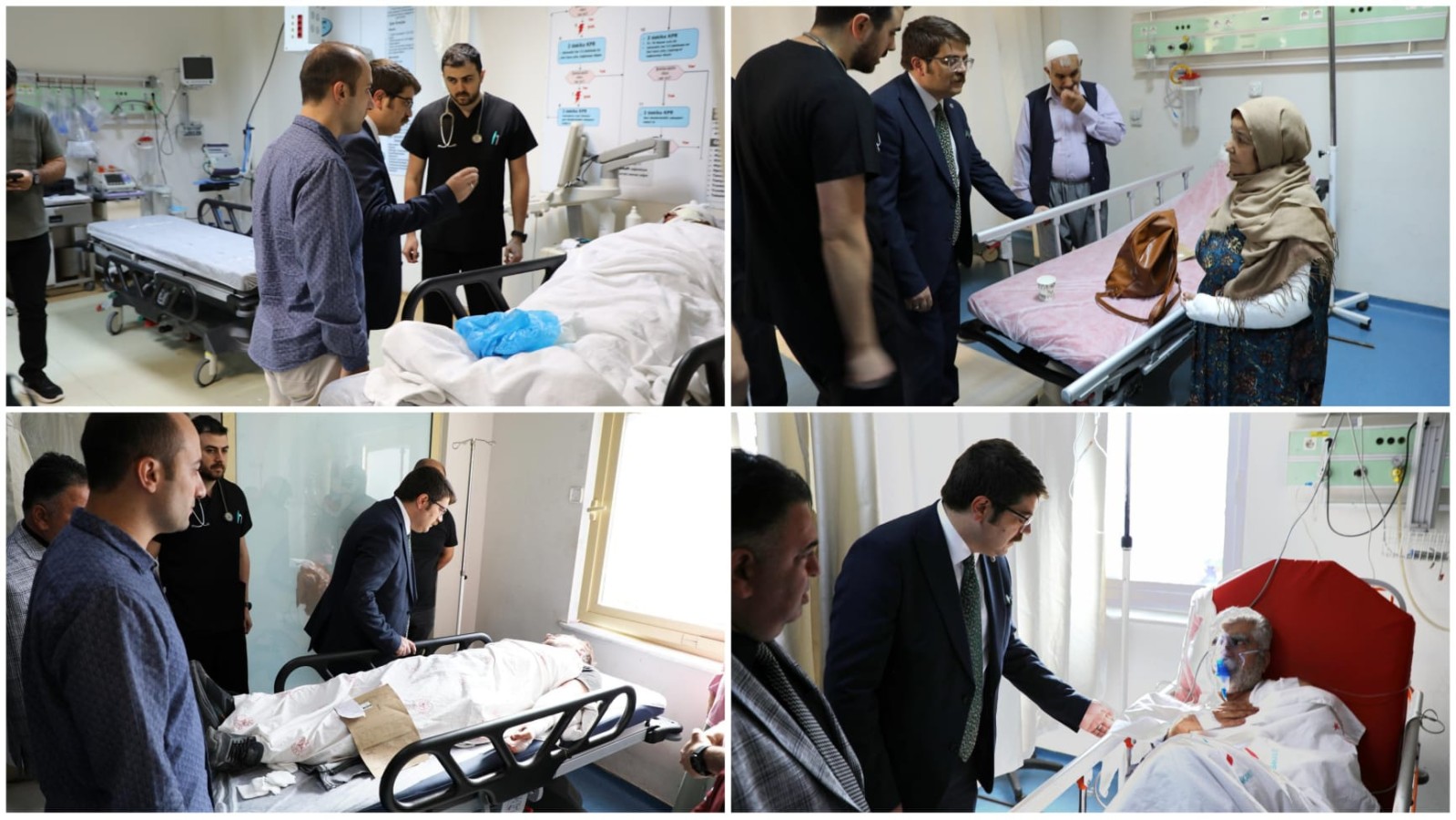 Şanlıurfa'da yolcu otobüsünün devrilmesi sonrası kaymakamdan yaralılara ziyaret;