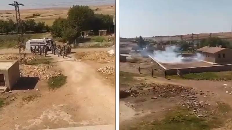 Şanlıurfa'da jandarmanın TOMA'lı operasyonu;