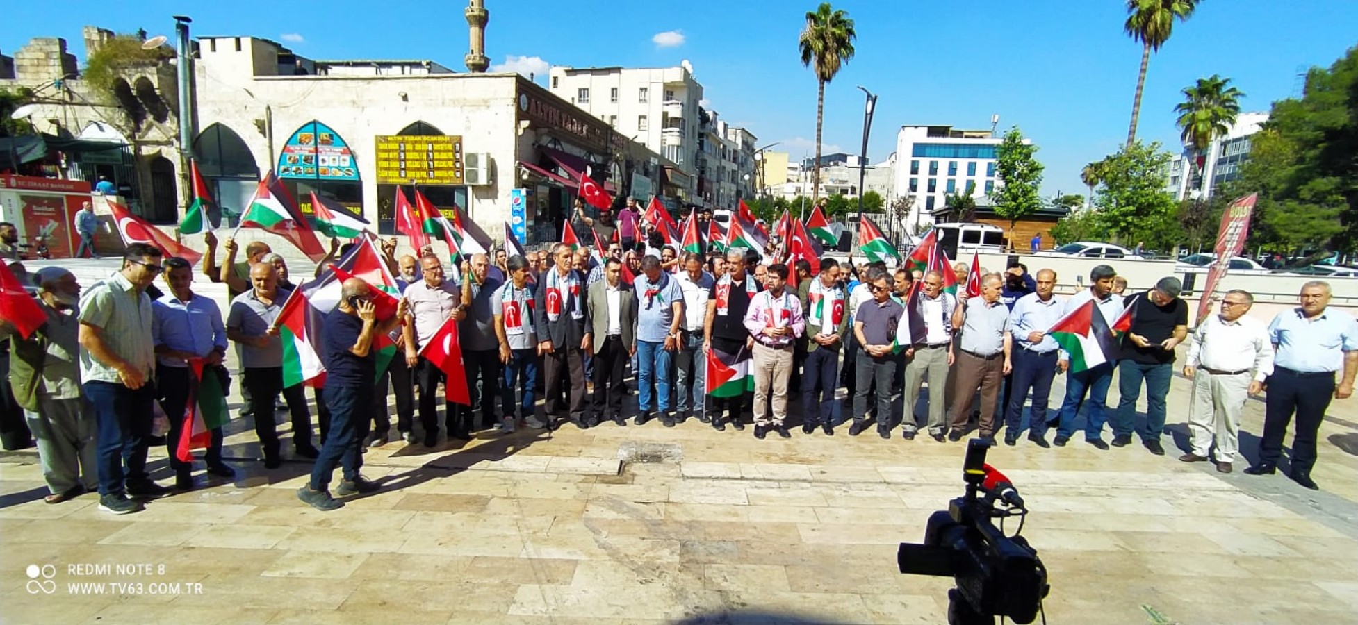 Urfa’da Filistin’e destek açıklaması;