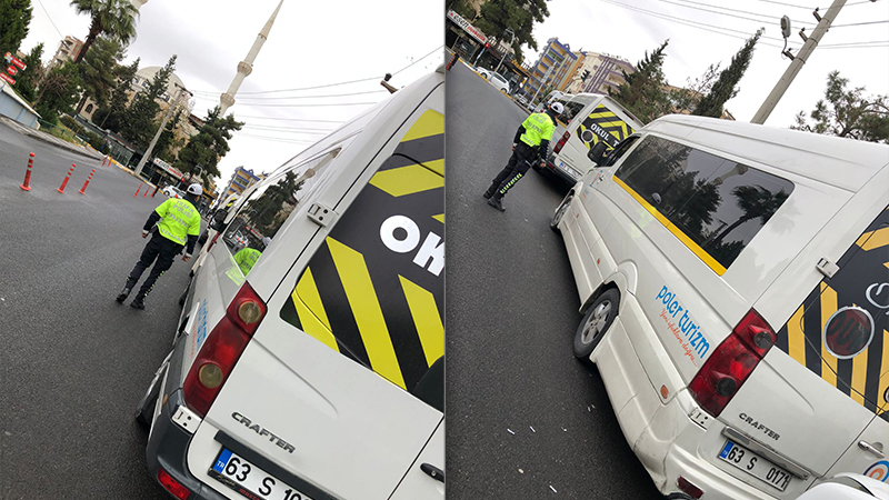 Şanlıurfa'da okul servislerine yönelik denetimler sürüyor;