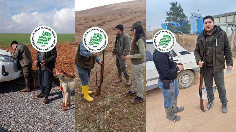 Şanlıurfa'da usulsüz avcılık denetimlerinde 8 kişiye ceza uygulandı;