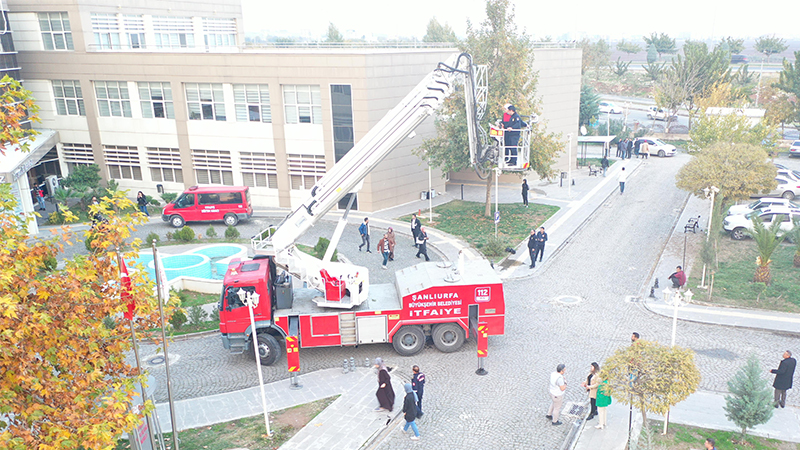 Şanlıurfa’da hastanede yangın tatbikatı!;