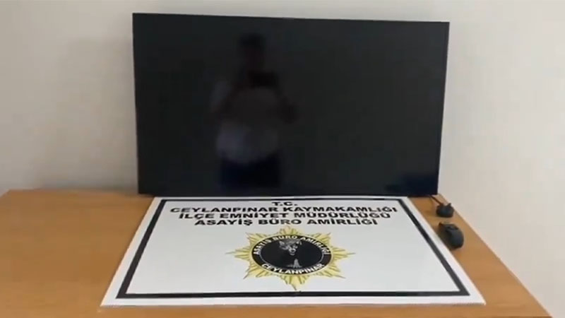 Ceylanpınar’da çalınan televizyon sahibine teslim edildi! Şüpheli gözaltında;