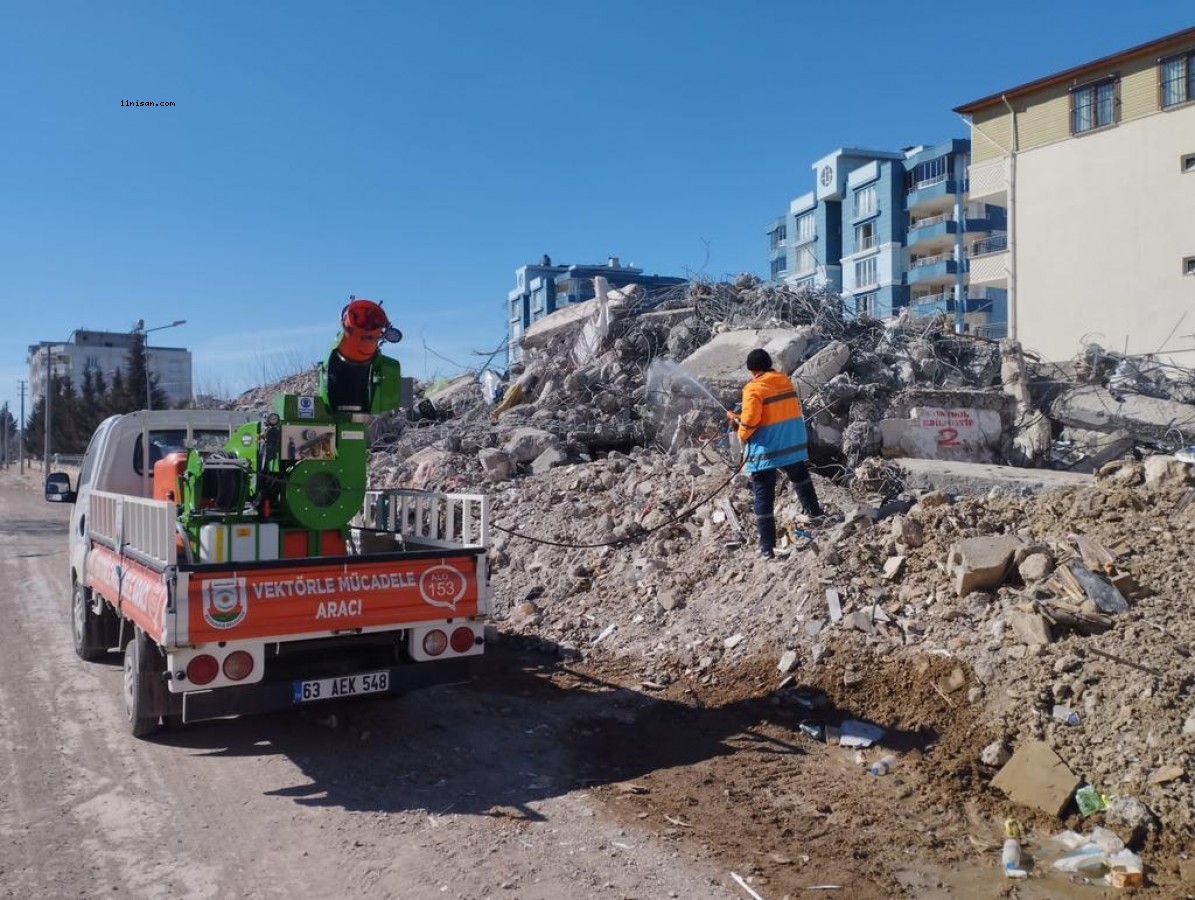 Büyükşehir’den komşu il Adıyaman'da ilaçlama çalışması;