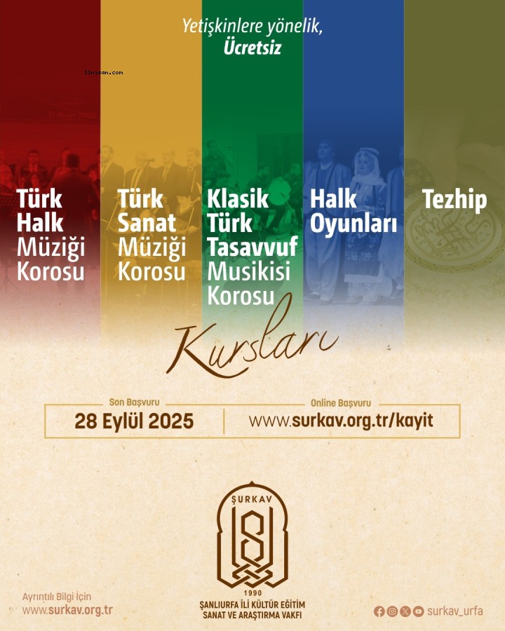 ŞURKAV’dan Ücretsiz Kültür ve Sanat Kursları;