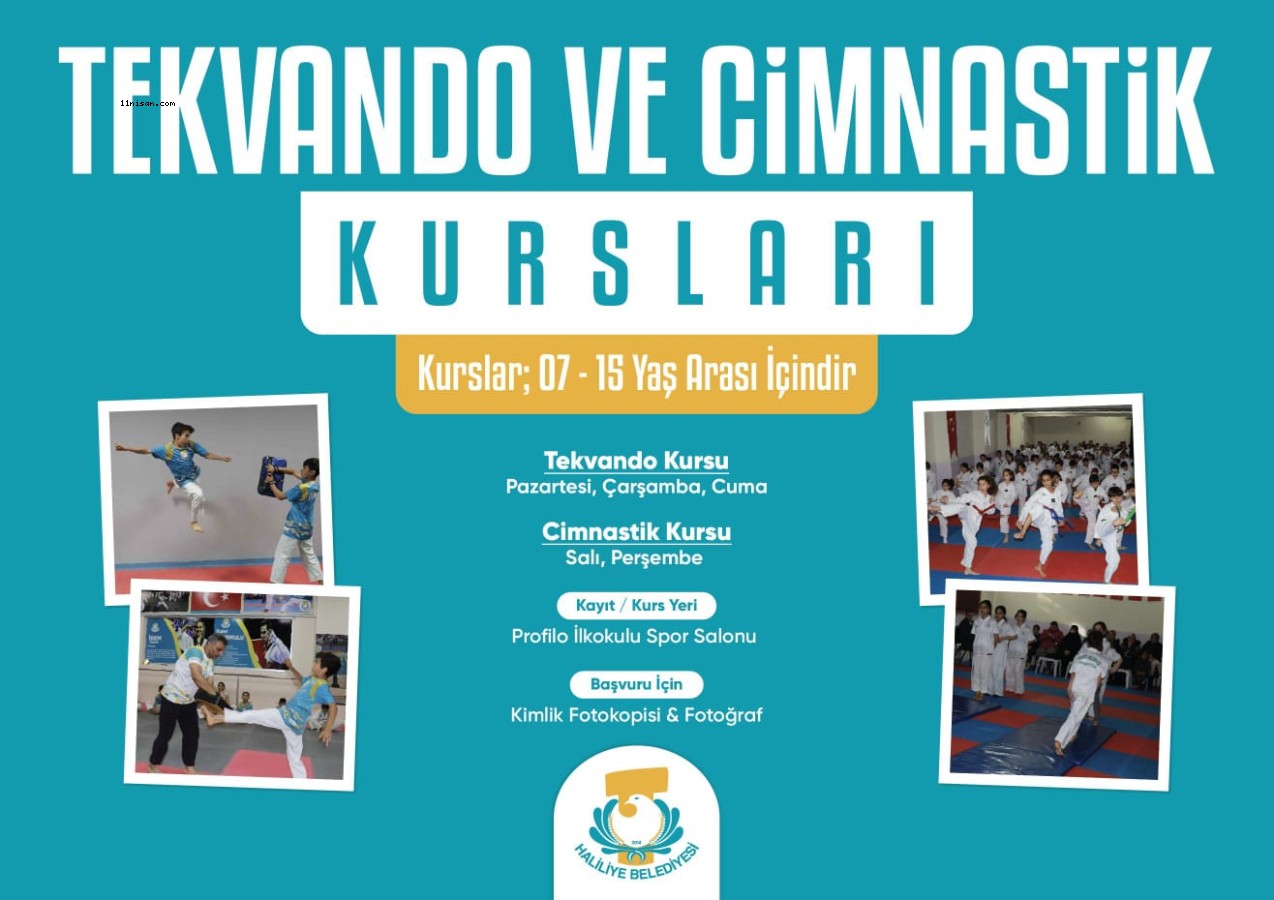 Haliliye Belediyesi’nden 7-15 Yaş Arası Çocuklara Tekvando ve Cimnastik Kursu Fırsatı