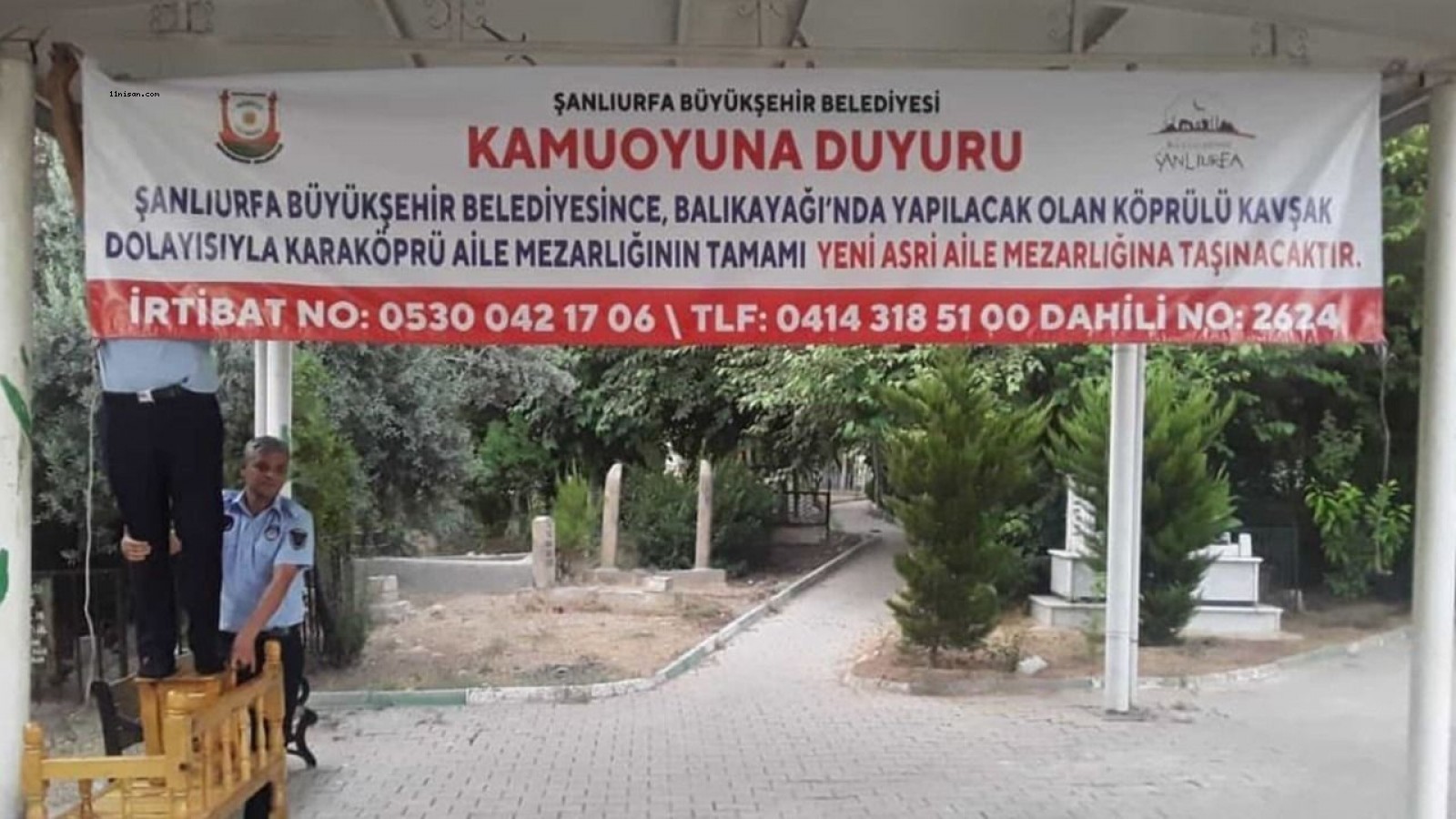 Karaköprü'de kavşak yapımı nedeniyle aile mezarlığı taşınacak;