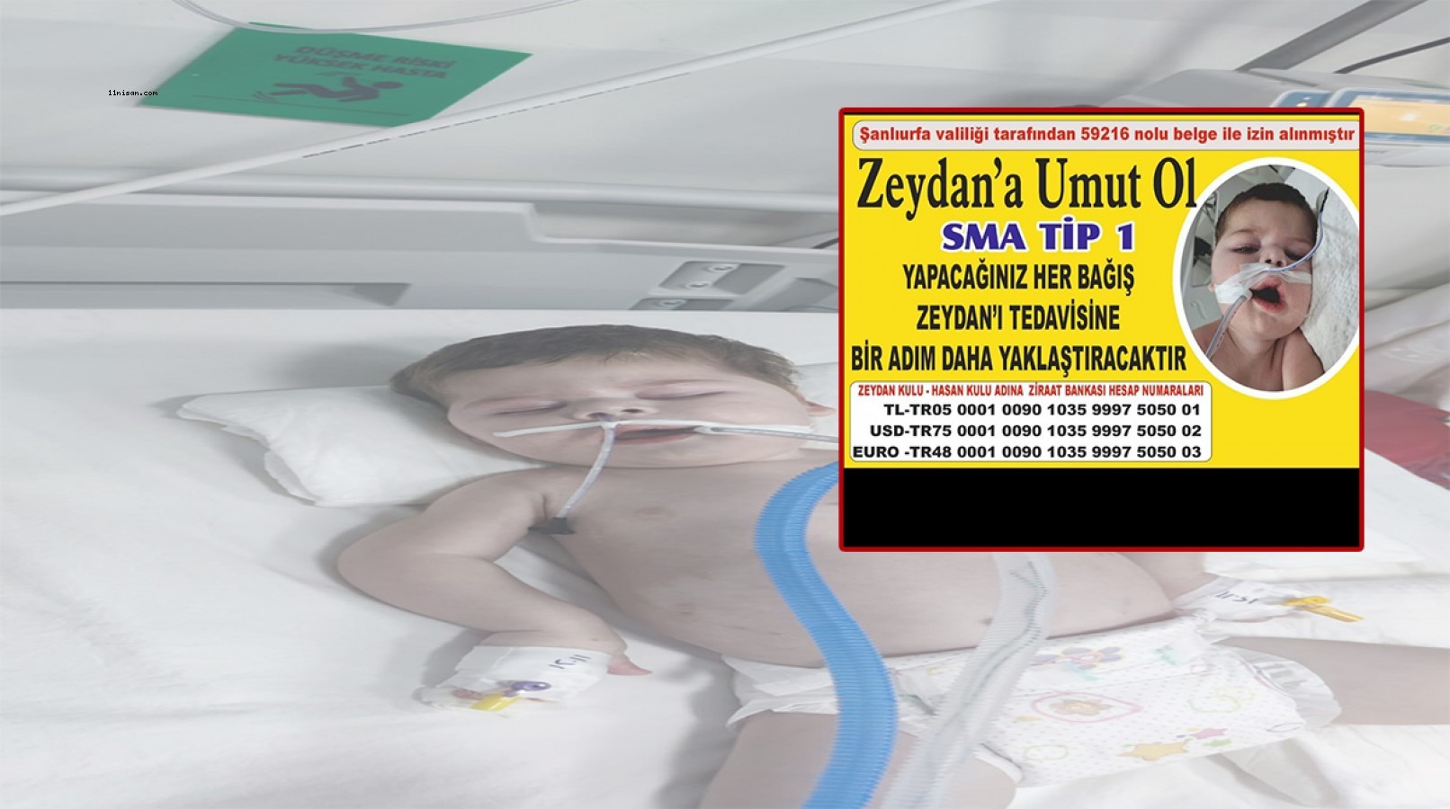 Urfa’da SMA’lı Zeydan bebek destek bekliyor;